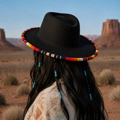 MMIW Fedora Hatband for Men Women Beaded Brim with Native American Style