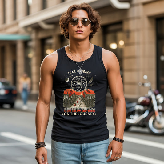 Trail Of Tears - 125000 Indigenous Forced To Leave 40000 Dreams Shattere Unisex Tank Top