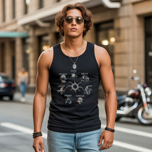 The Seven Sacred Laws Native American Indigenous Culture Unisex Tank Top