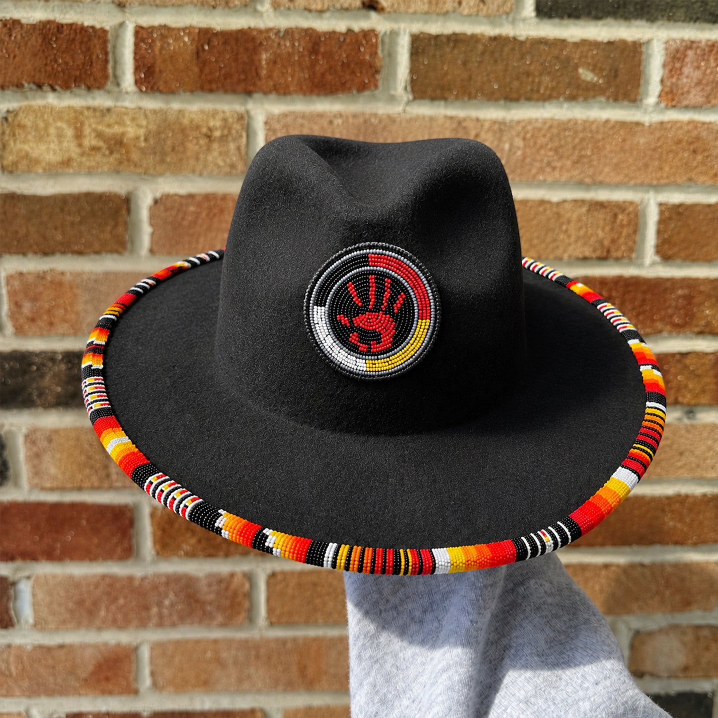 MMIW Fedora Hatband for Men Women Beaded Brim with Native American Style