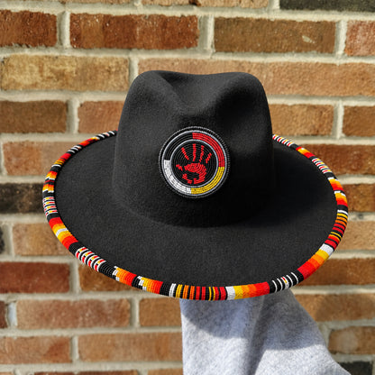 MMIW Fedora Hatband for Men Women Beaded Brim with Native American Style
