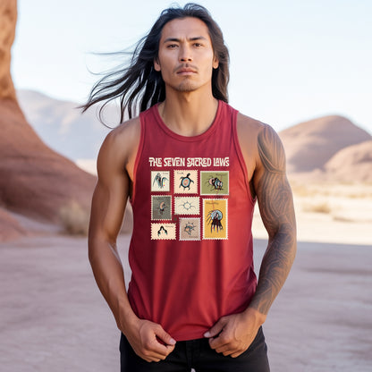 The Seven Sacred Teachings - Spirit Animal Graphic Unisex Tank Top