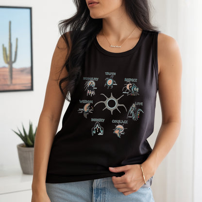 The Seven Sacred Laws Native American Indigenous Culture Unisex Tank Top