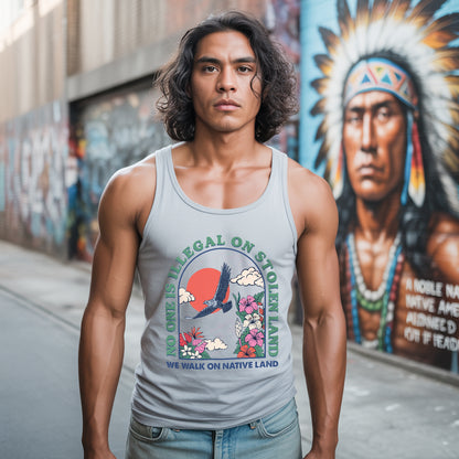 No One Is Illegal On Stolen Land Native Land Statemen Unisex Tank Top