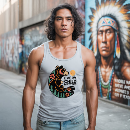 Every Child Matters Bear Family Unisex Tank Top
