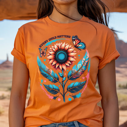 Every Child Matters Orange Shirt Day Sunflower Design Unisex T-shirt/Hoodie/Sweatshirt