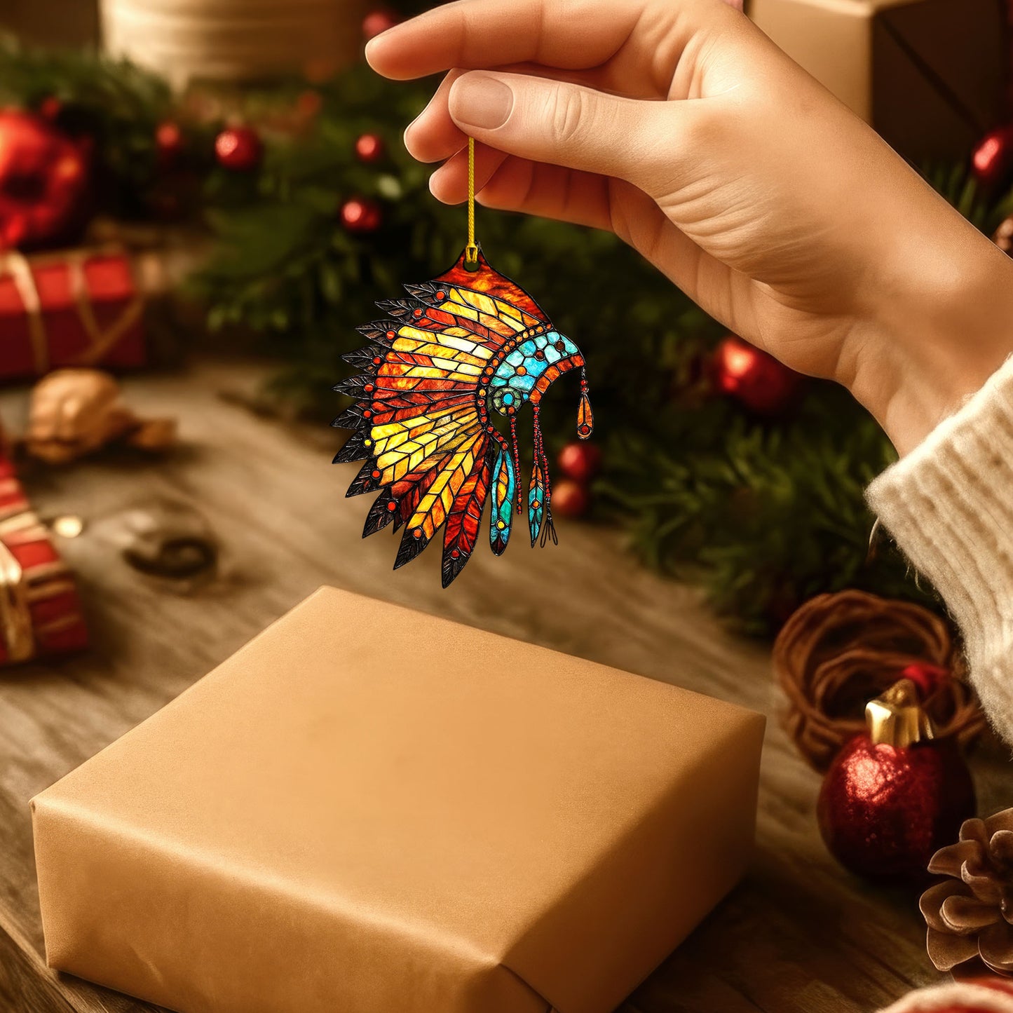 Native American Headdress - Tribal Pride Decor Flat Acrylic