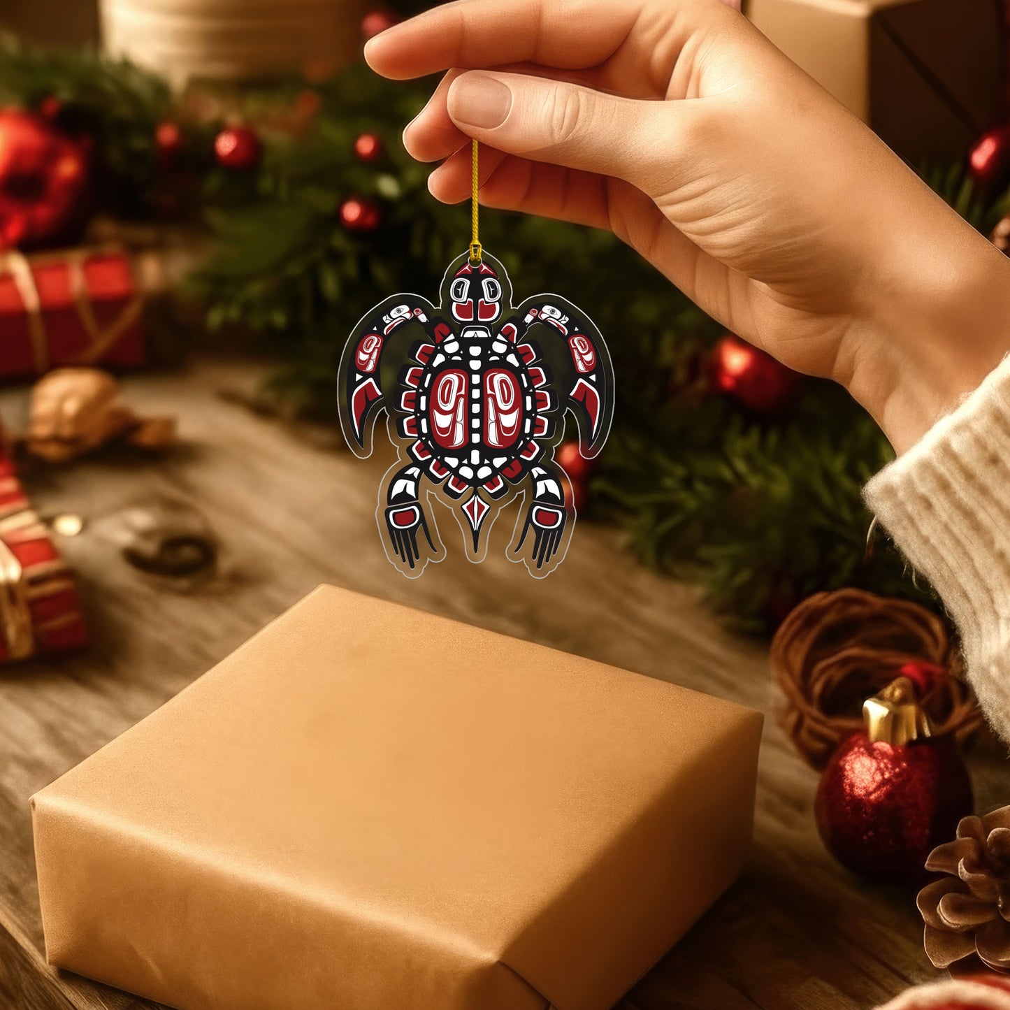 Tribal Turtle Indigenous Style - Unique Christmas Gift Decor Flat Acrylic