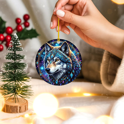 Galaxy Wolf - Crystal Spirit Animal Starry - Unique Christmas Gift Decor Flat Acrylic