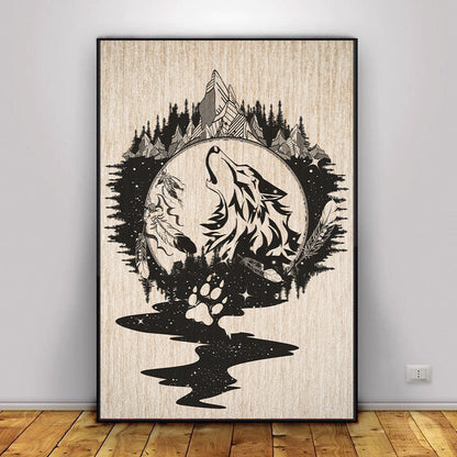 The Native American Howling Wolf Poster/Canvas