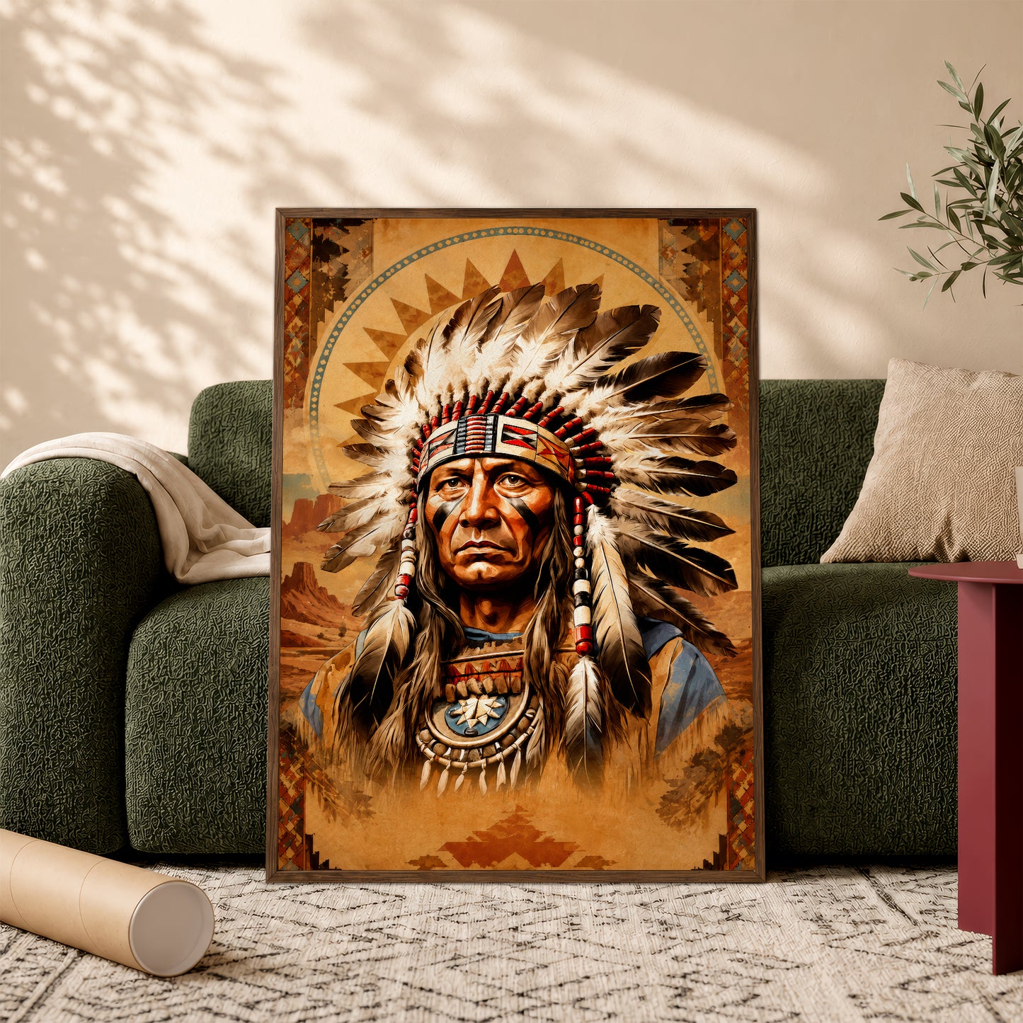 Indigenous Wisdom Canvas Print - Native American Inspired Home Decor