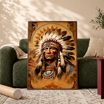 Indigenous Wisdom Canvas Print - Native American Inspired Home Decor