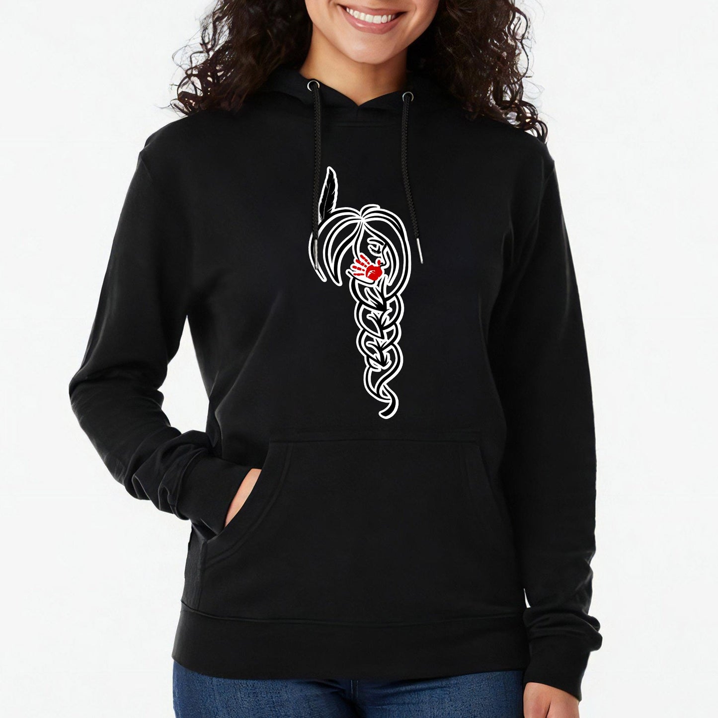 MMIW I Wear Red For My Sister, No More Stolen Sisters Red Hand Unisex T-Shirt/Hoodie/Sweatshirt