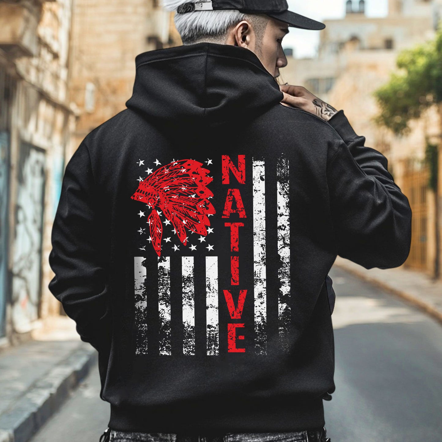 Native Resilience Flagwear Indigenous Strength - Two sides - Unisex T-Shirt/T-Shirt V-Neck/Hoodie/Sweatshirt