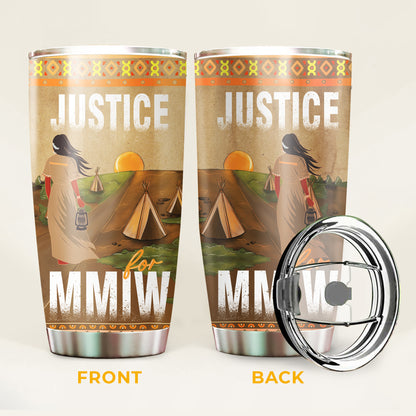 Justice For MMIW -  Native American Stainless Steel Tumbler 008