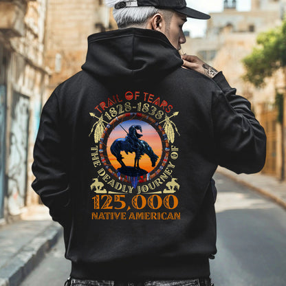 Trail of Tears Memorial – 125,000 Native Americans Lost Unisex - Two sides - T-Shirt/T-Shirt V-Neck/Hoodie/Sweatshirt