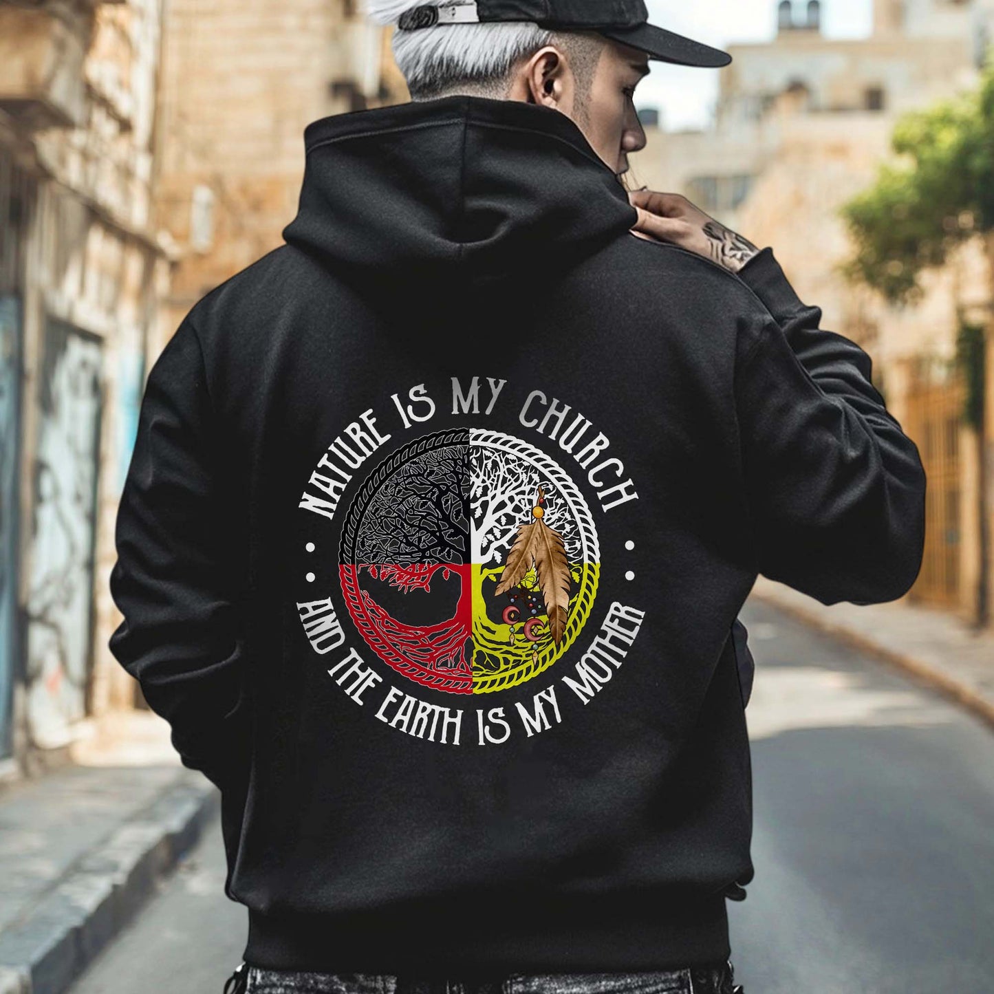 Nature Is My Church Earth Is My Mother - Indigenous Wisdom - Two Sides - Unisex T-Shirt/T-Shirt V-Neck/Hoodie/Sweatshirt