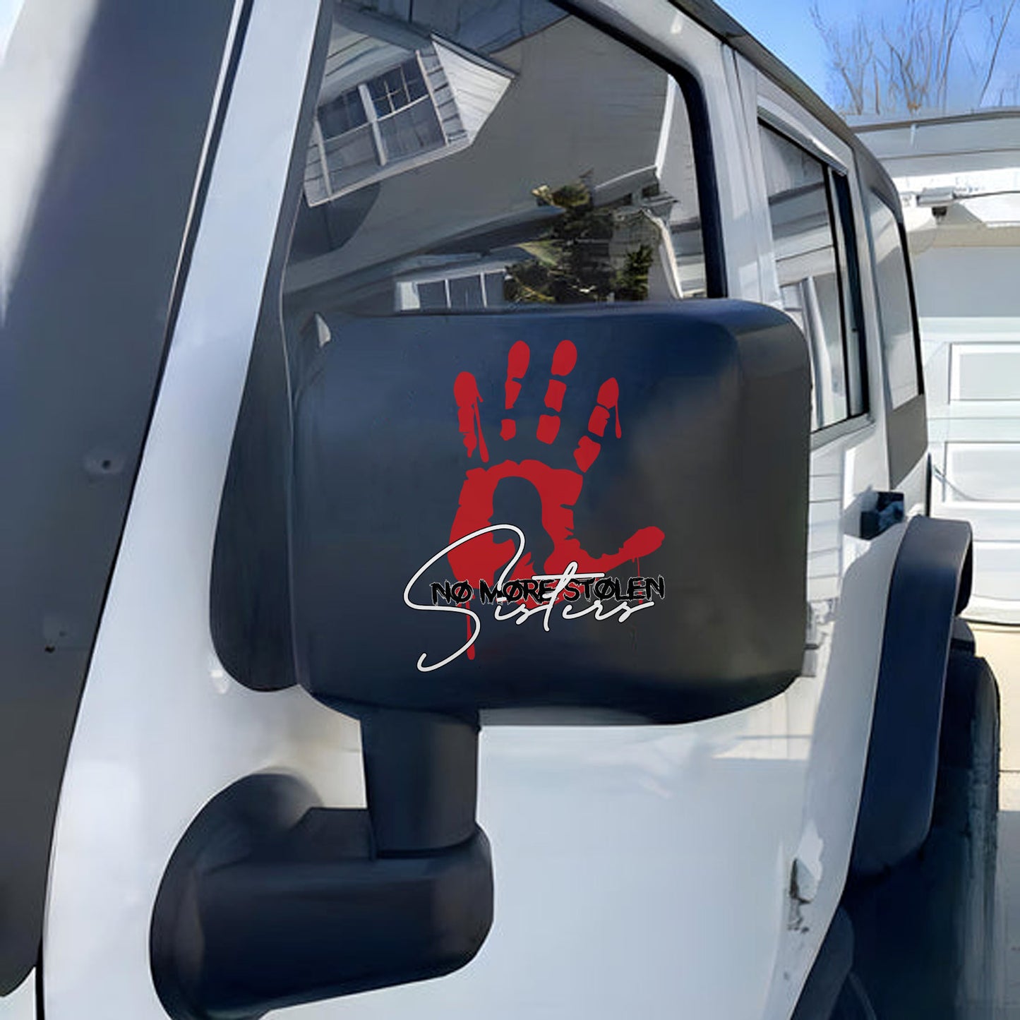 No More Stolen Sisters Red Hand Decal - MMIW Awareness