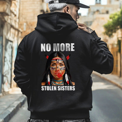 No More Stolen Sisters Indigenous Braided Hair Unisex - Two sides - T-Shirt/T-Shirt V-Neck/Hoodie/Sweatshirt