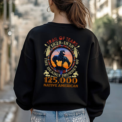Trail of Tears Memorial – 125,000 Native Americans Lost Unisex - Two sides - T-Shirt/T-Shirt V-Neck/Hoodie/Sweatshirt