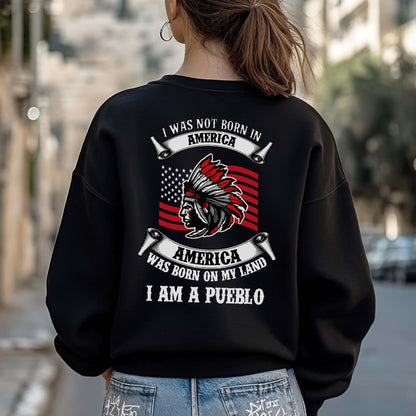I Am Native - America Was Born On My Land - Custom Tribe Design - Two sides - T-Shirt/T-Shirt V-Neck/Hoodie/Sweatshirt