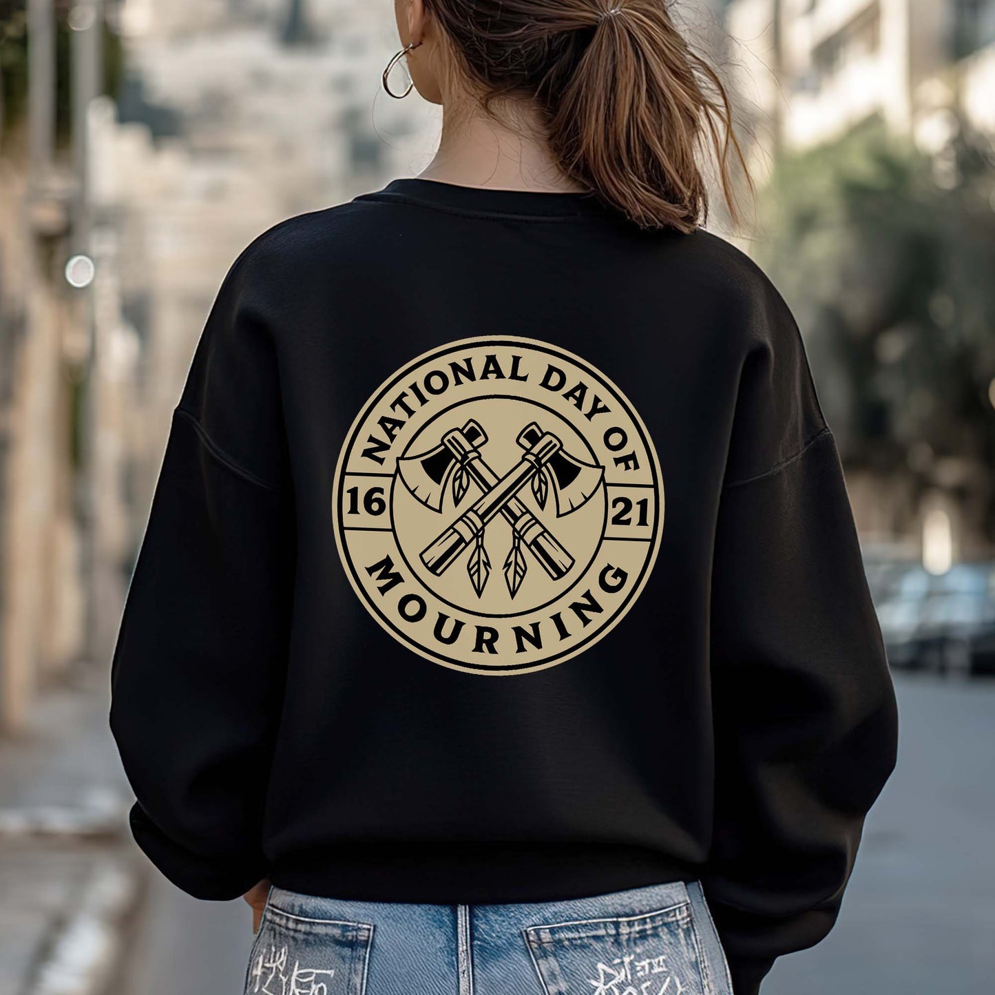 National Day of Mourning - Native American Heritage 1621 - Two sides - T-Shirt/T-Shirt V-Neck/Hoodie/Sweatshirt