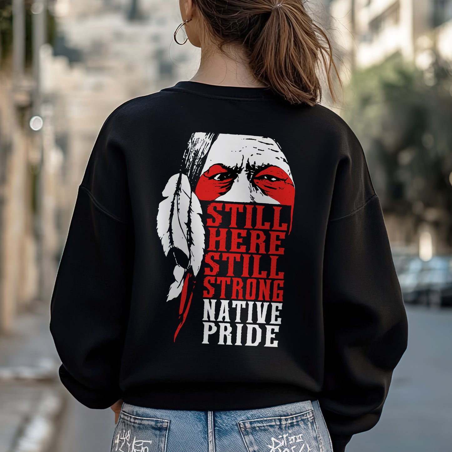 Protect Indigenous Women Red Hand Feather - Two Sides - MMIW Unisex T-shirt/Hoodie/V-Neck/Sweatshirt
