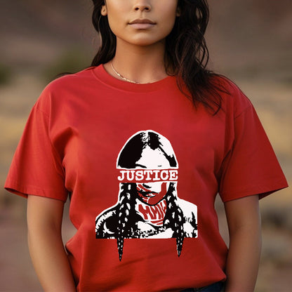 Justice For MMIW Red T-Shirt - Indigenous Women Awareness Unisex T-Shirt/T-Shirt V-Neck/Hoodie/Sweatshirt