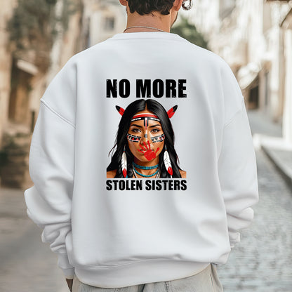 No More Stolen Sisters Indigenous Braided Hair Unisex - Two sides - T-Shirt/T-Shirt V-Neck/Hoodie/Sweatshirt