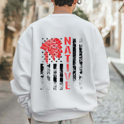 Native Resilience Flagwear Indigenous Strength - Two sides - Unisex T-Shirt/T-Shirt V-Neck/Hoodie/Sweatshirt