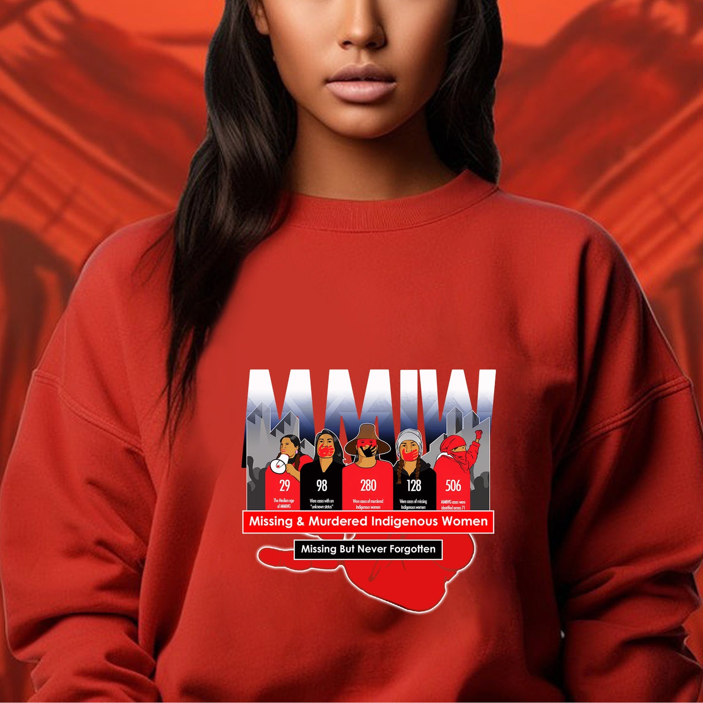 MMIW Missing But Never Forgotten Unisex T-Shirt/T-Shirt V-Neck/Hoodie/Sweatshirt