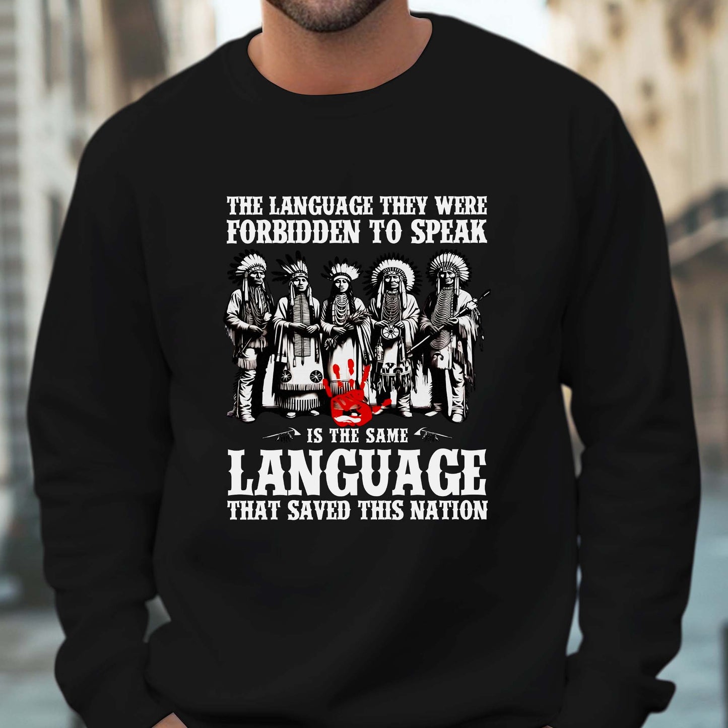 The Language That Saved This Nation - Indigenous Pride Unisex T-Shirt/T-Shirt V-Neck/Hoodie/Sweatshirt
