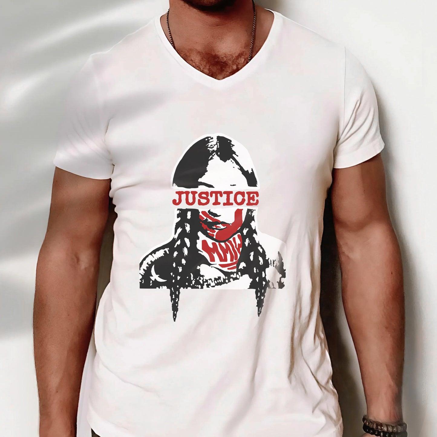 Justice For MMIW Red T-Shirt - Indigenous Women Awareness Unisex T-Shirt/T-Shirt V-Neck/Hoodie/Sweatshirt