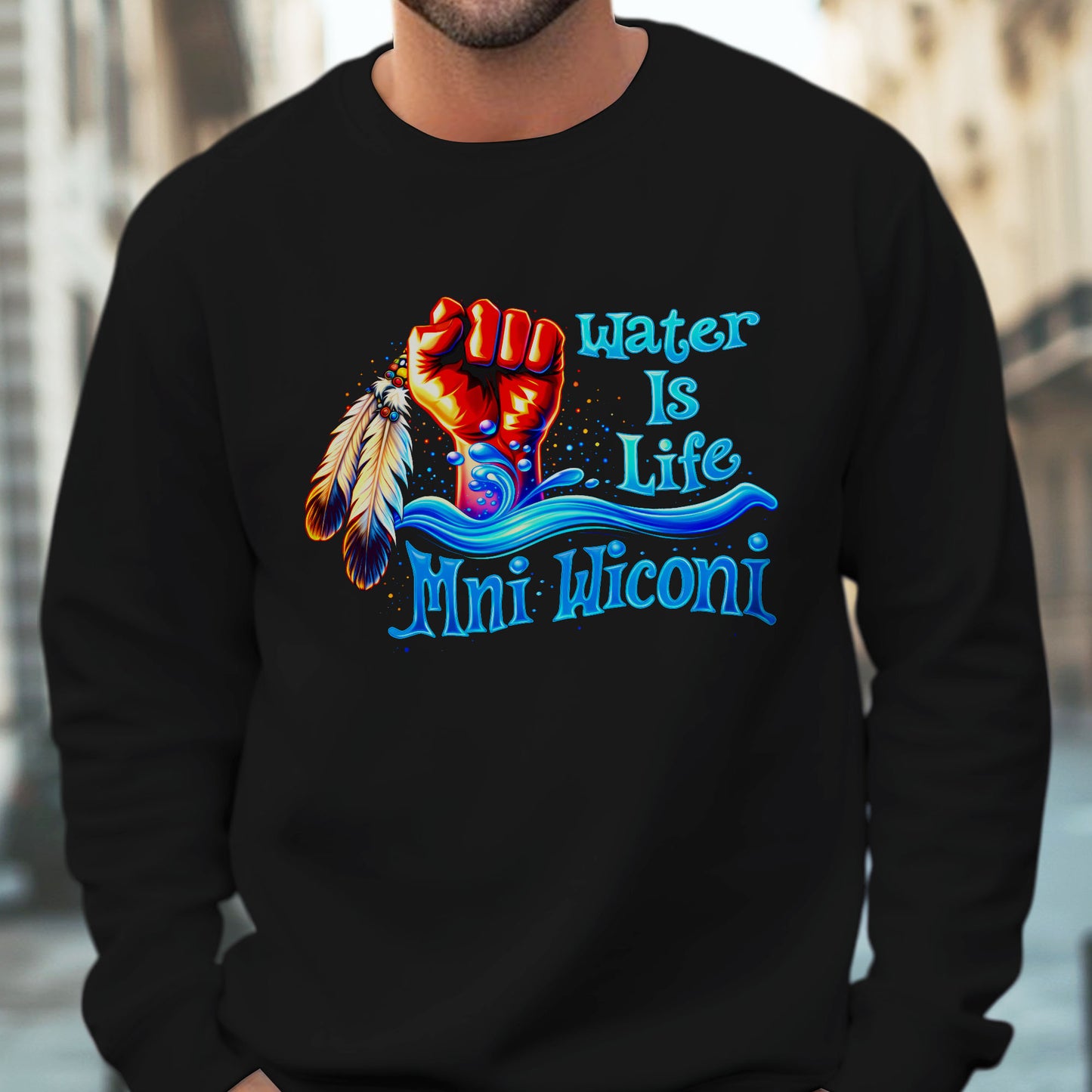 Water is Life Mini Wiconi Indigenous - Unisex T-shirt/V-neck T-shirt/Hoodie/Sweatshirt