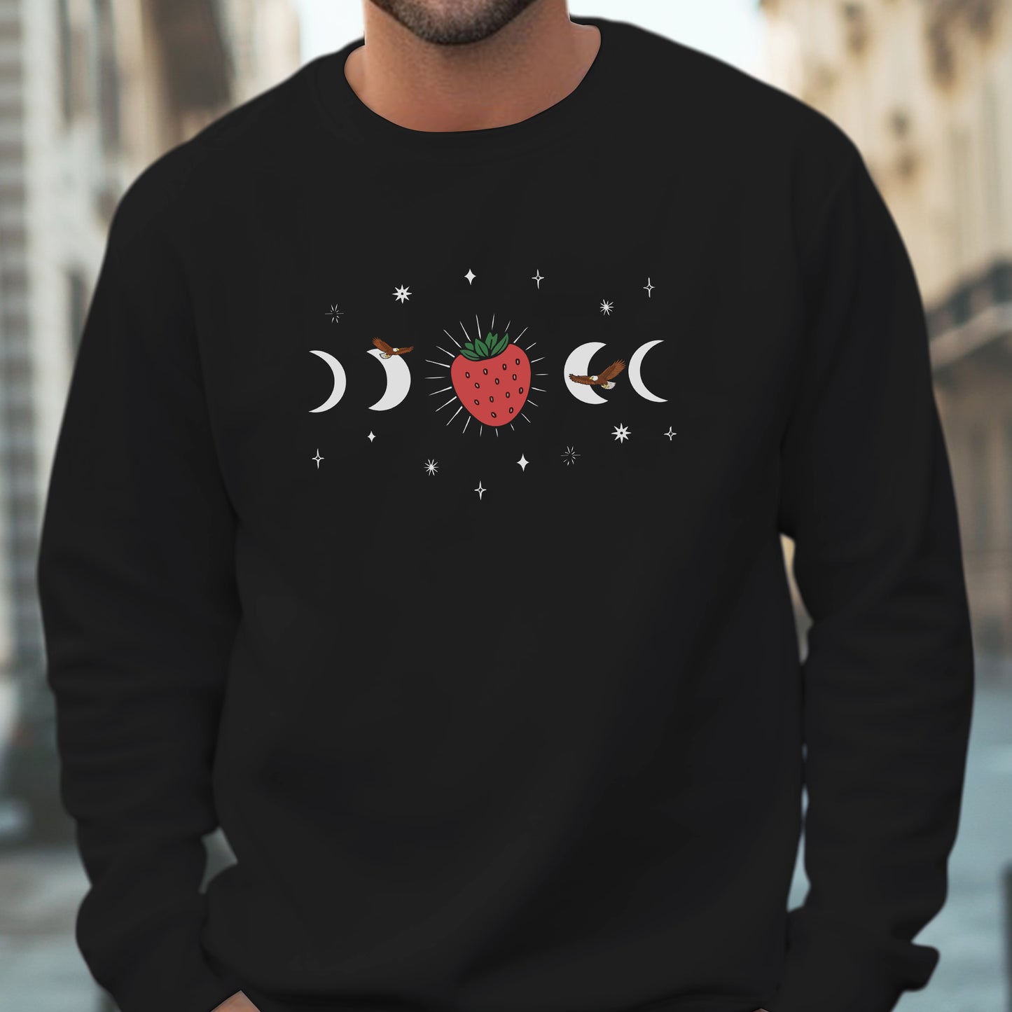 Strawberry Moon Native Spirit Celestial Unisex T-shirt/T-shirt V-neck/Hoodie/Sweatshirt