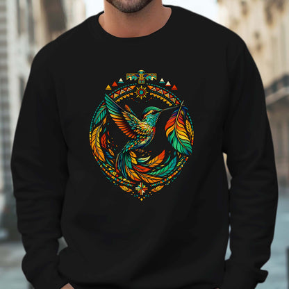 Sacred Hummingbird - Indigenous Native Art of Hope, Energy & Balance Unisex T-Shirt/T-Shirt V-Neck/Hoodie/Sweatshirt