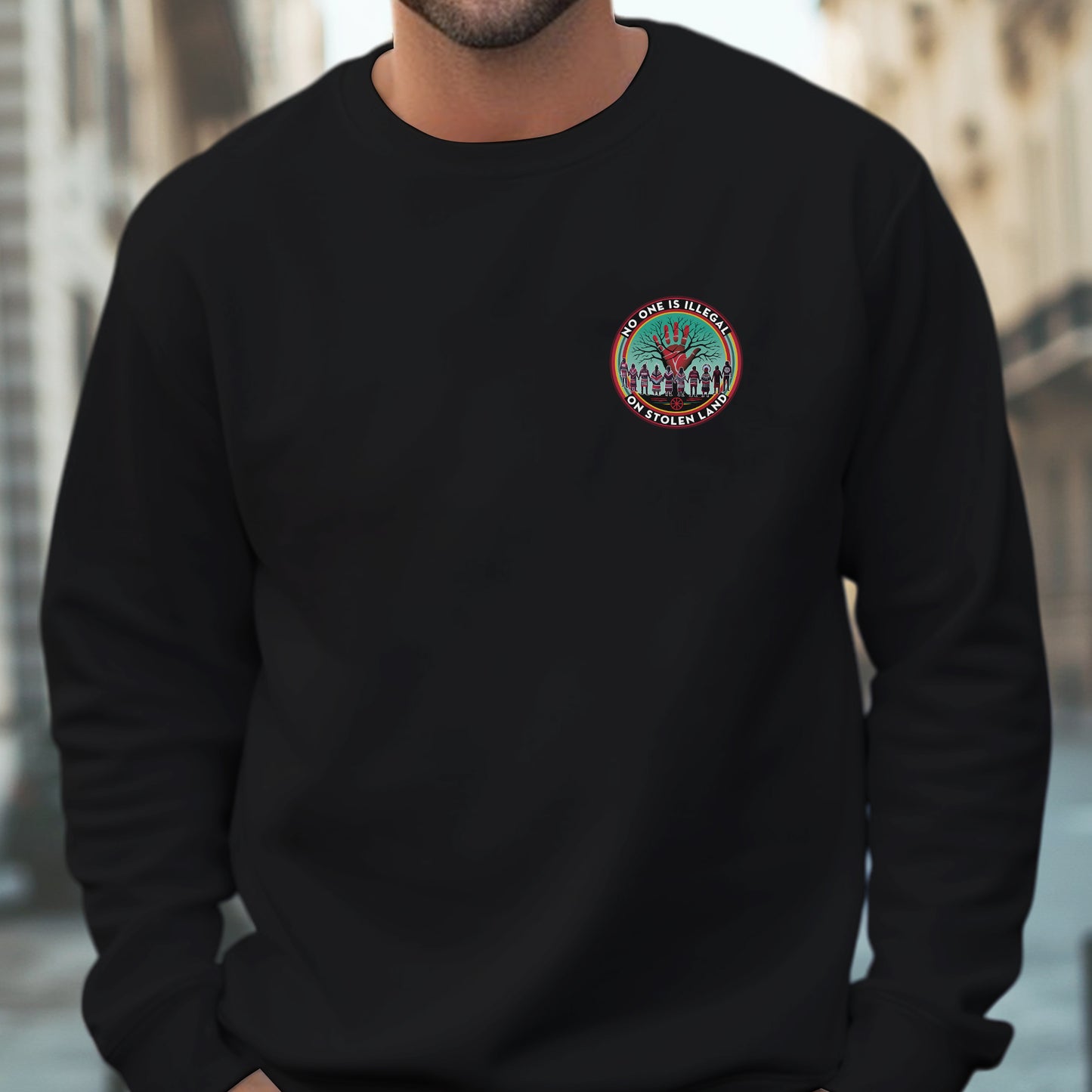 No One Is Illegal On Stolen Land – Indigenous Rights Unisex - Two sides - T-Shirt/T-Shirt V-Neck/Hoodie/Sweatshirt