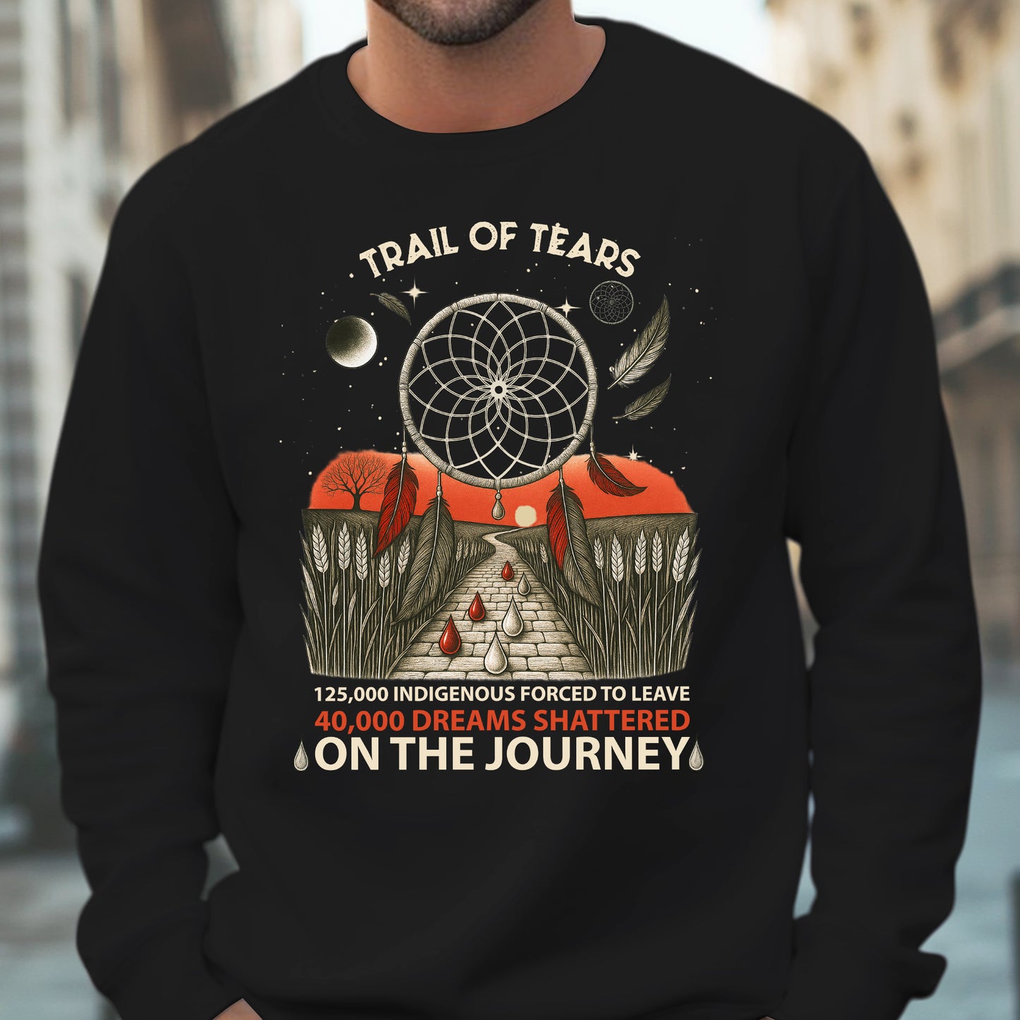 Trail Of Tears - 125000 Indigenous Forced To Leave 40000 Dreams Shattere Unisex T-Shirt/Hoodie/Sweatshirt