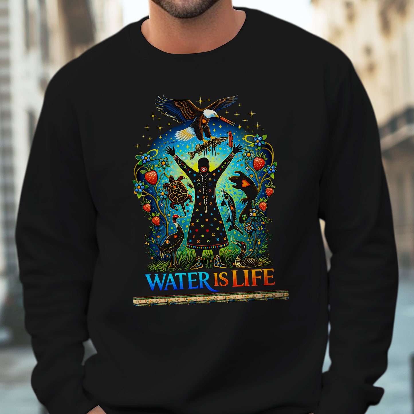 Water is Life Mini Wiconi - Native American - Unisex T-shirt/V-neck T-shirt/Hoodie/Sweatshirt