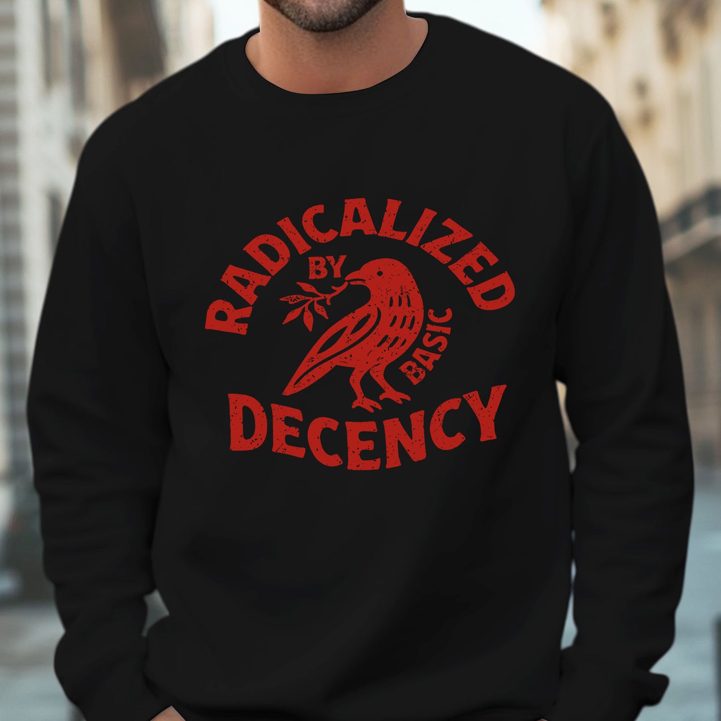 Radicalized by Basic Decency Unisex T-shirt/T-shirt V-neck/Hoodie/Sweatshirt
