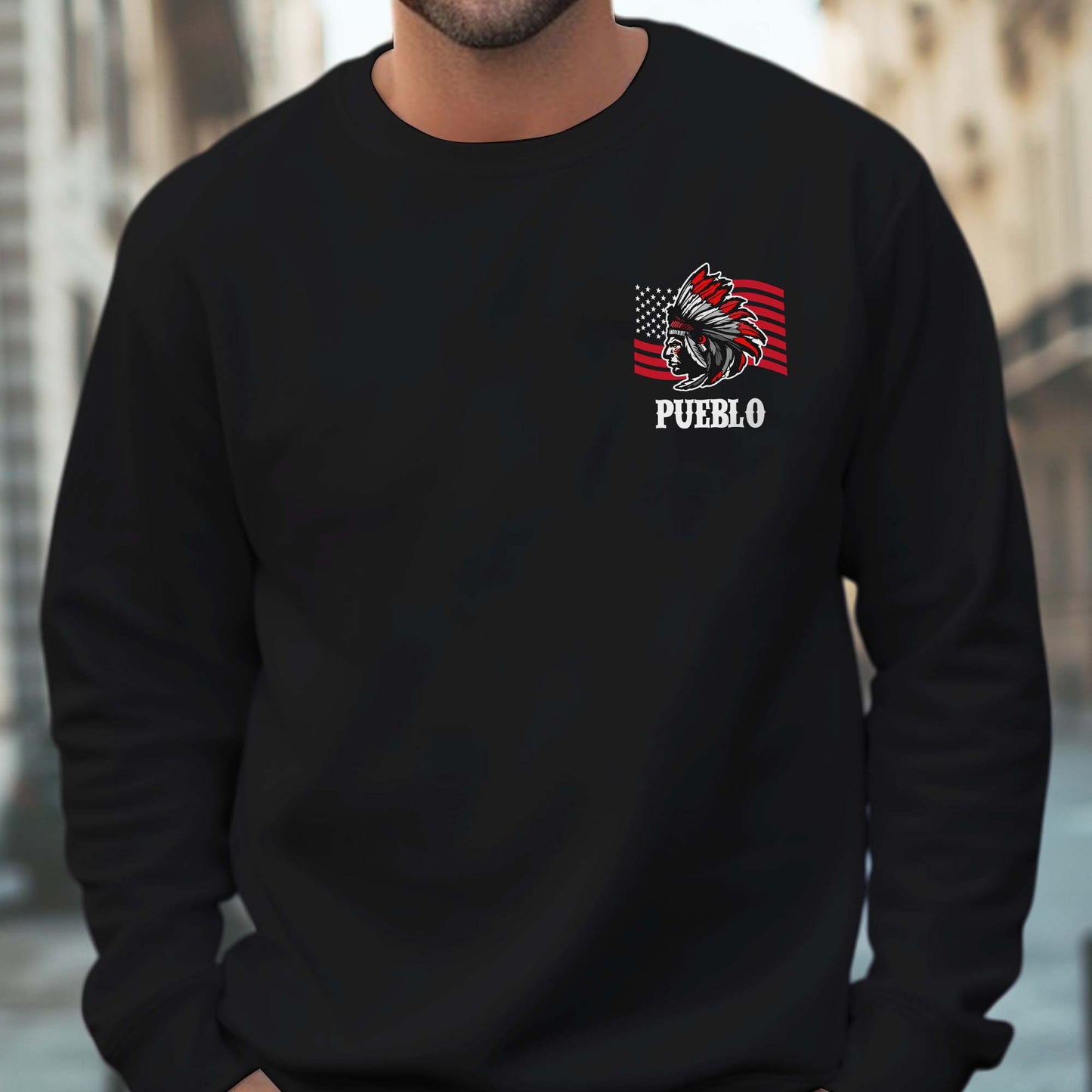 I Am Native - America Was Born On My Land - Custom Tribe Design - Two sides - T-Shirt/T-Shirt V-Neck/Hoodie/Sweatshirt