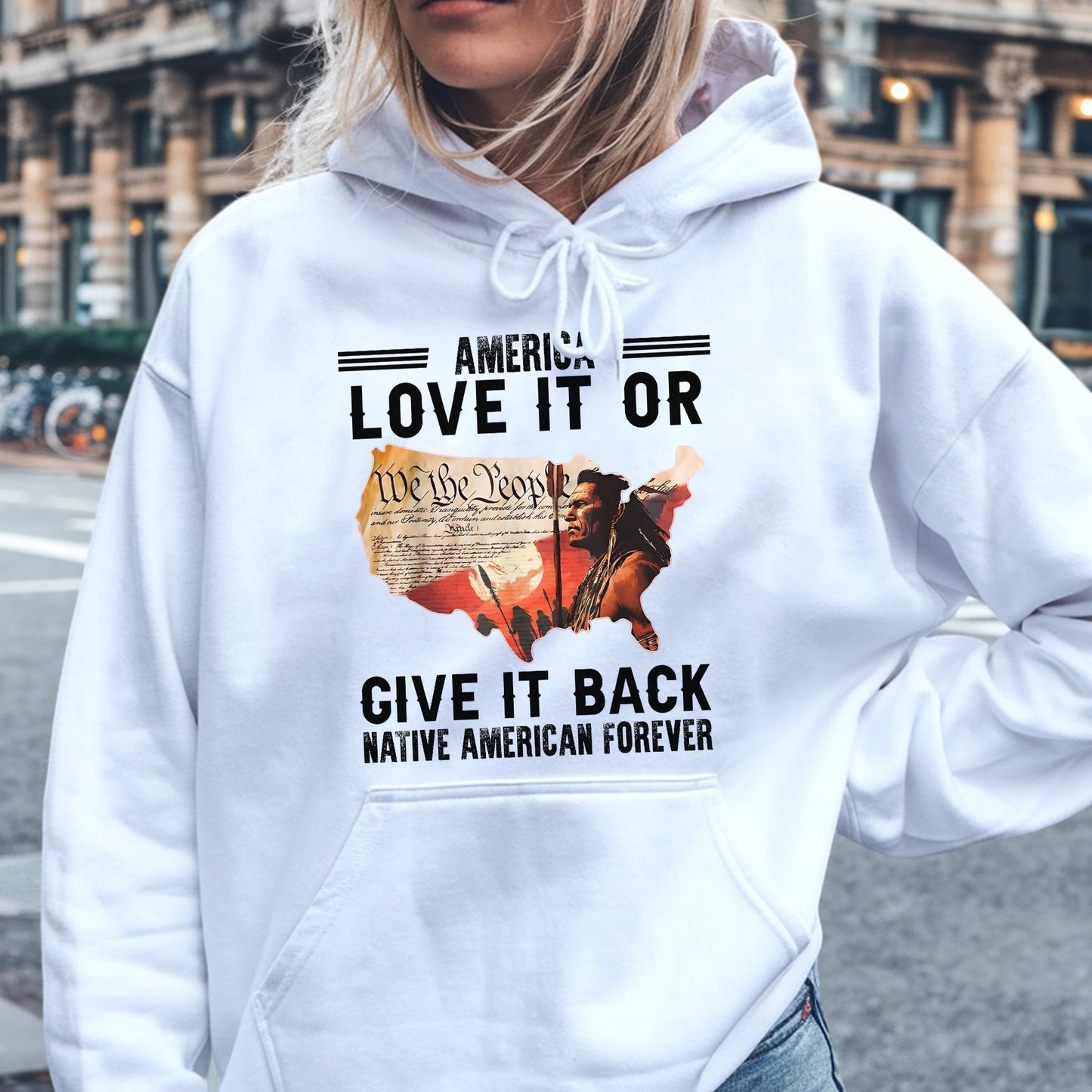 "Love It or Give It Back" Native American Unisex T-Shirt/T-Shirt V-Neck/Hoodie/Sweatshirt