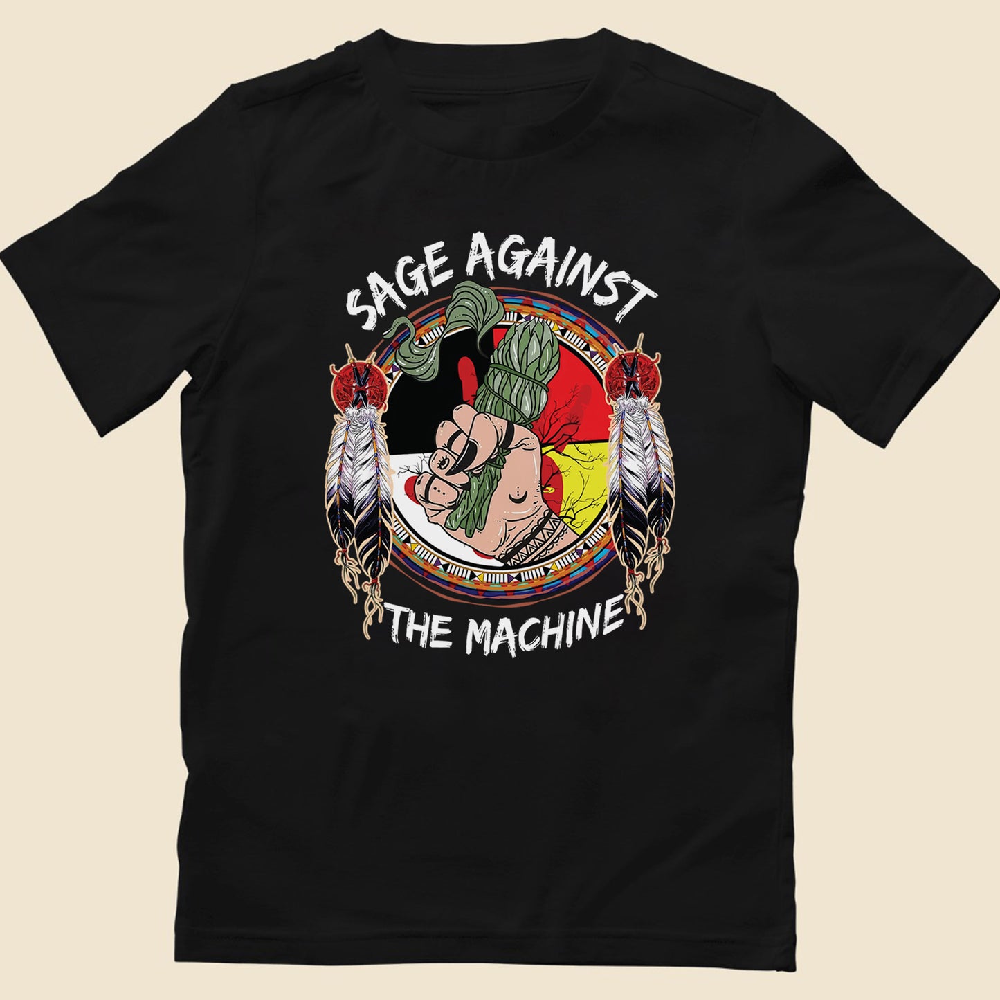 Sage Against The Machine Indigenous Power- MMIW Unisex T-Shirt/Hoodie/V-Neck/Sweatshirt