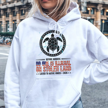 Before Borders No One Is Illegal Unisex T-shirt/T-shirt V-neck/Hoodie/Sweatshirt