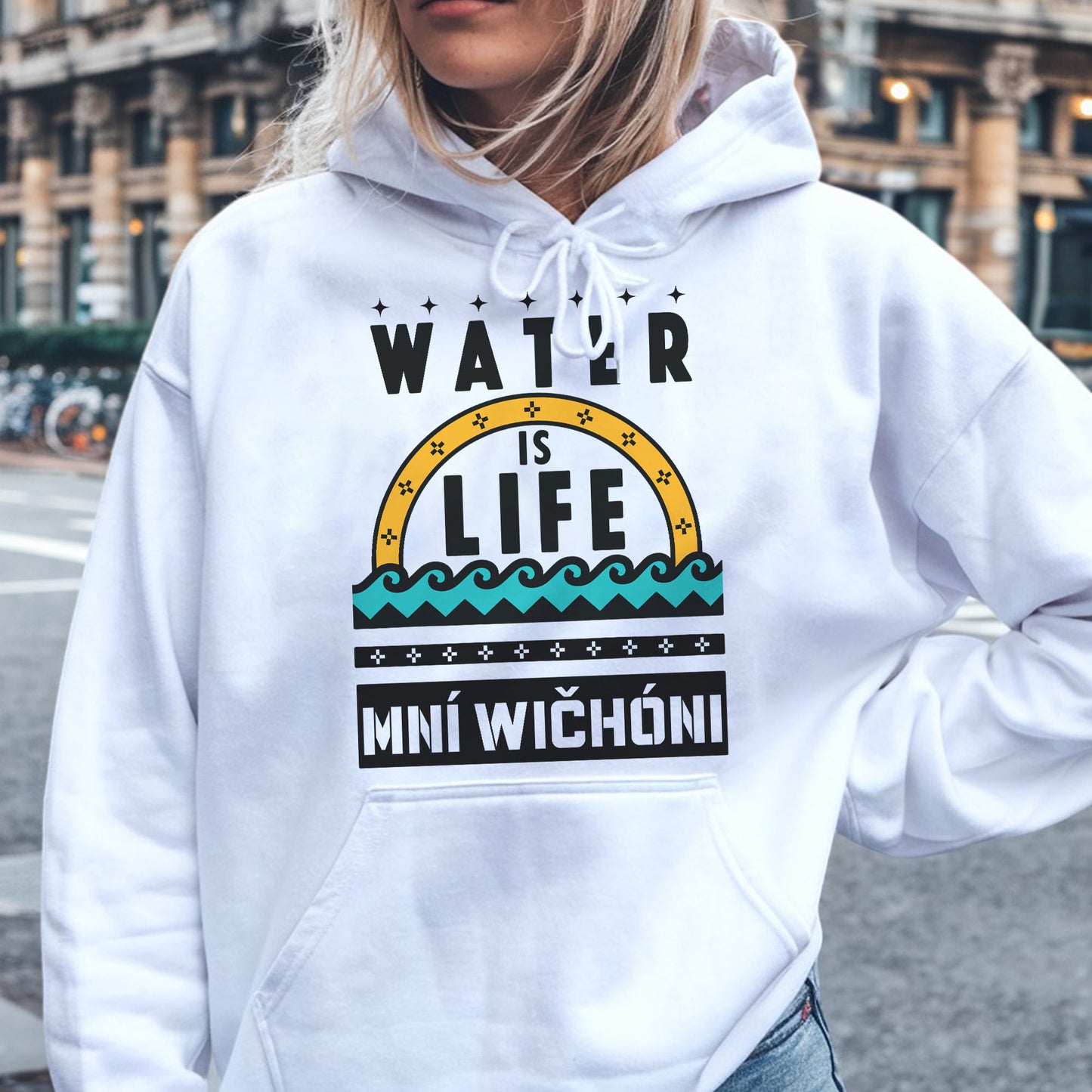Water is Life Mini Wíčhóni - Unisex T-shirt/V-neck T-shirt/Hoodie/Sweatshirt