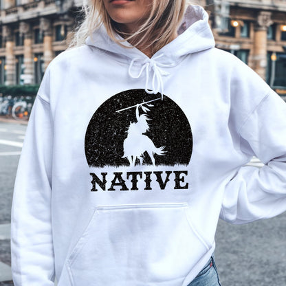 Native American Tribal Chief Riding Horse Unisex T-Shirt/Hoodie/Sweatshirt