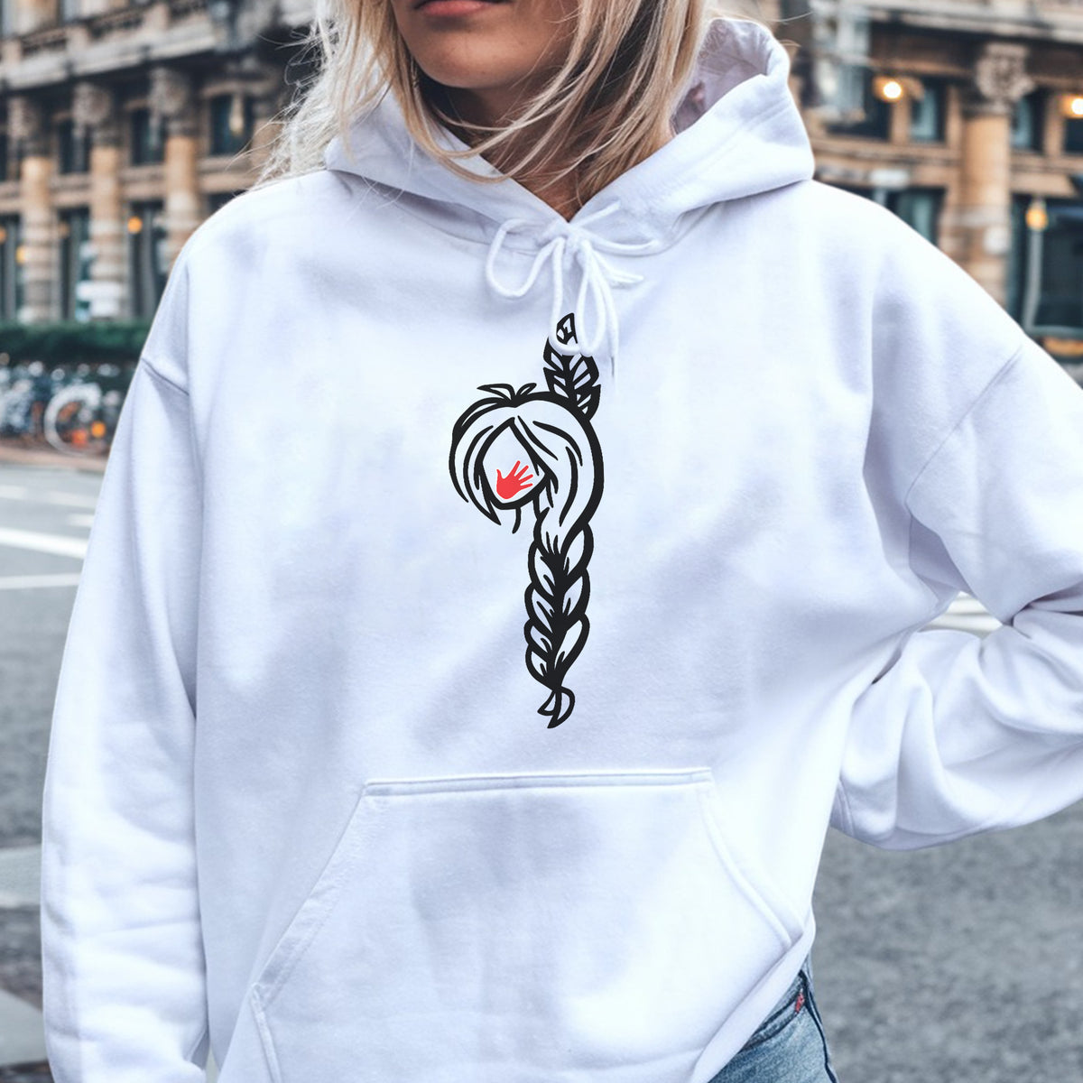 MMIW American Native Black Hair Indigenous Unisex T-shirt/V-neck T-shirt /Hoodie/Sweatshirt