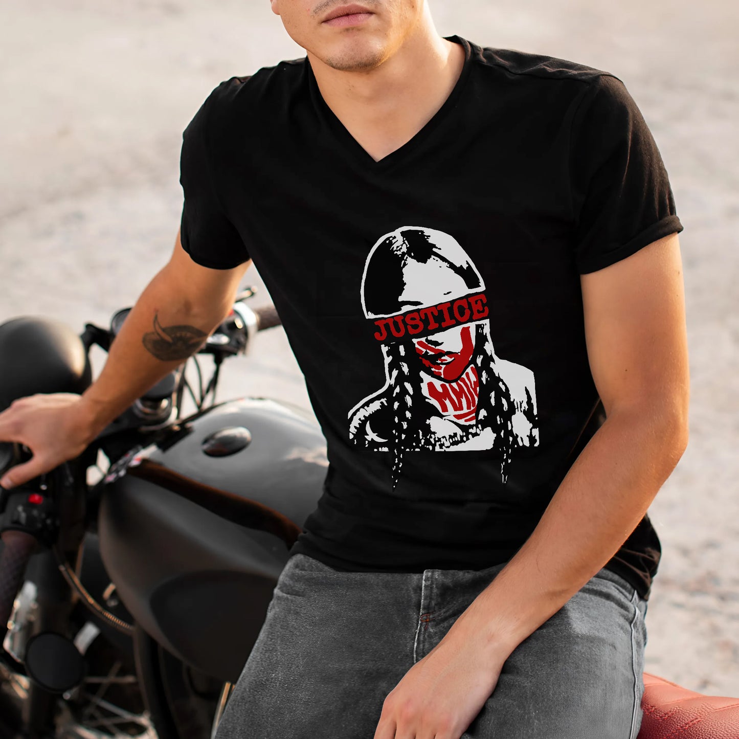 Justice For MMIW Red T-Shirt - Indigenous Women Awareness Unisex T-Shirt/T-Shirt V-Neck/Hoodie/Sweatshirt