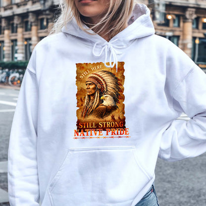 Native Pride "Still Here Still Strong" Warrior & Eagle Vintage Unisex T-shirt/T-shirt V-neck/Hoodie/Sweatshirt