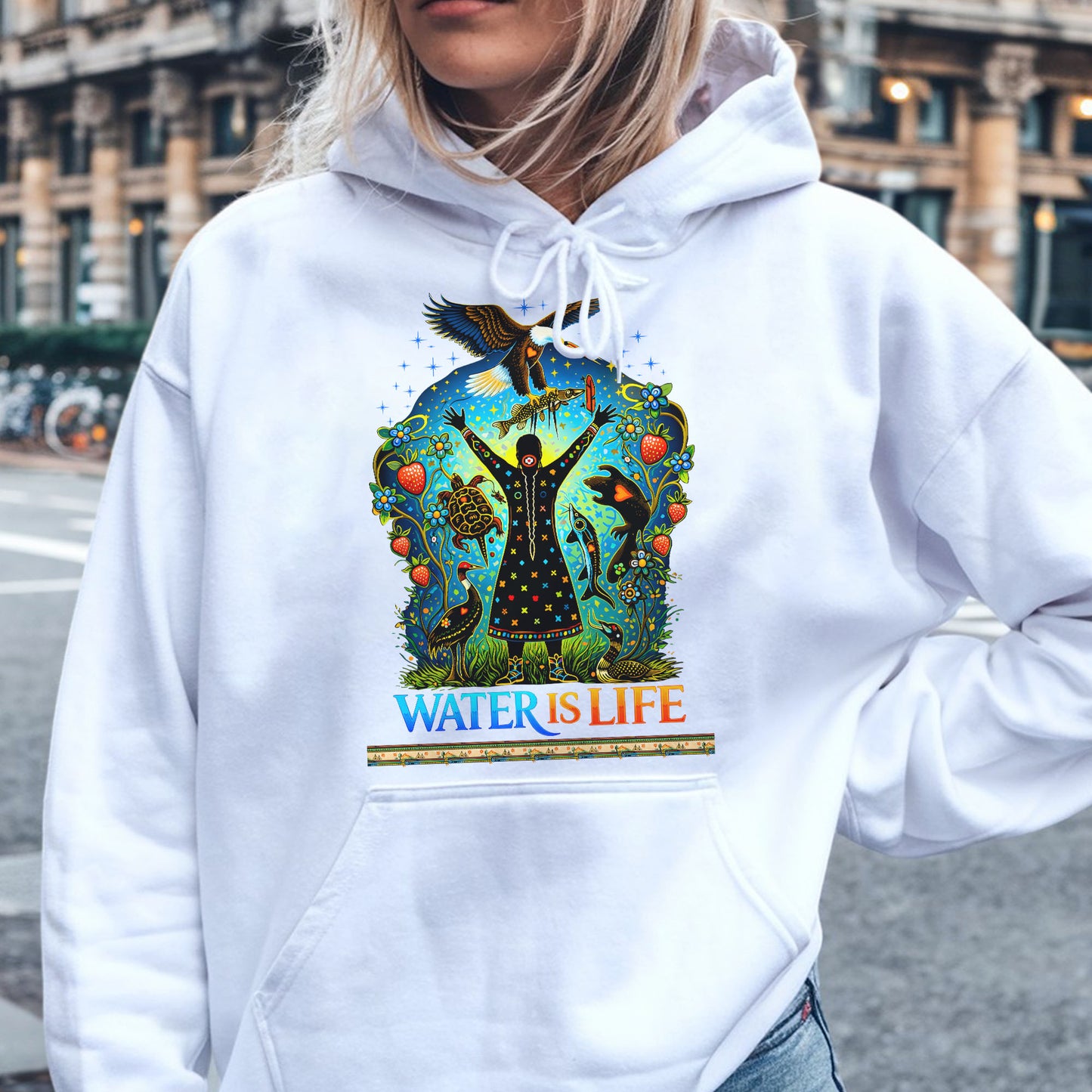 Water is Life Mini Wiconi - Native American - Unisex T-shirt/V-neck T-shirt/Hoodie/Sweatshirt